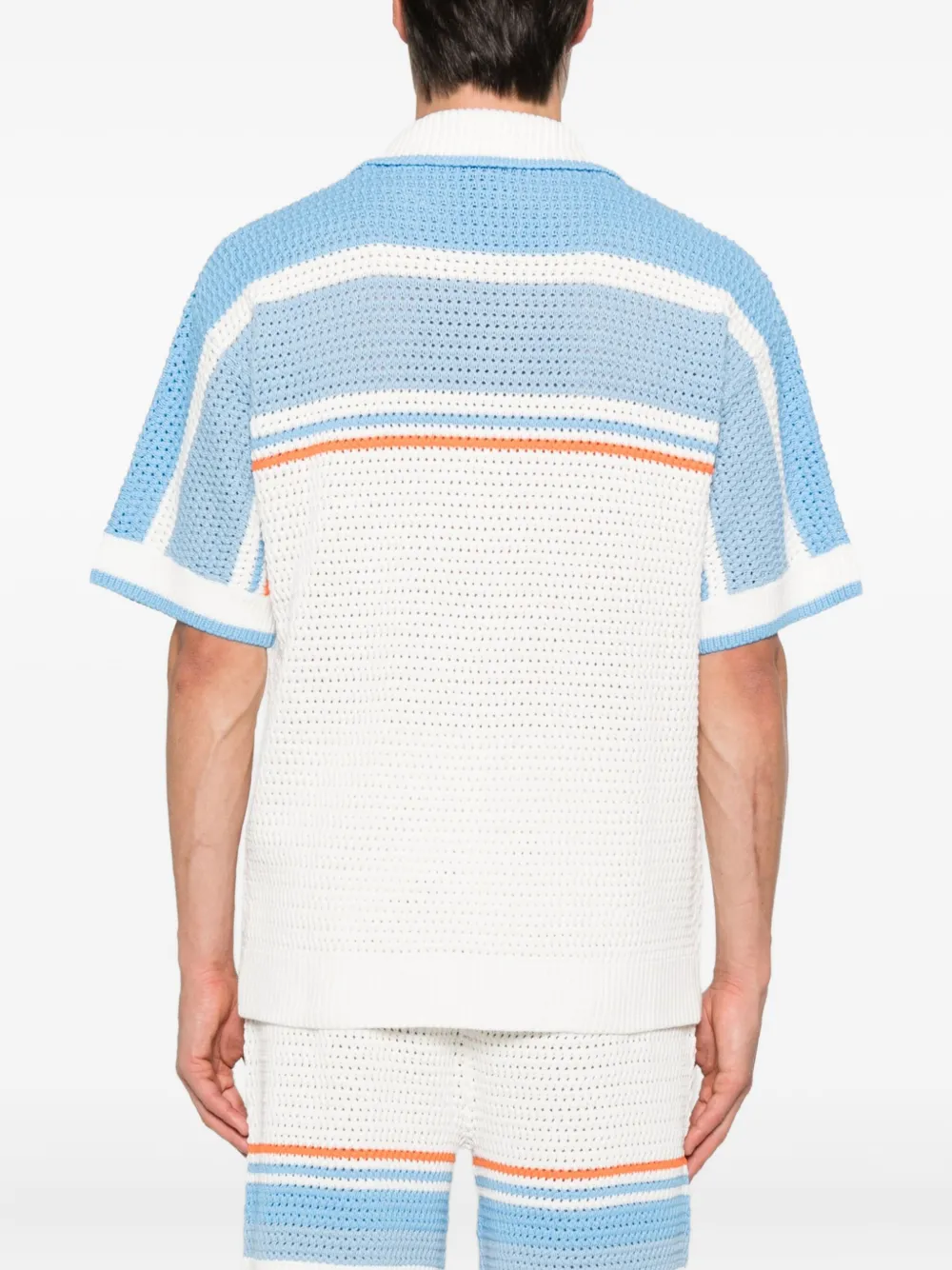 Casablanca stripe-detail shirt Blauw