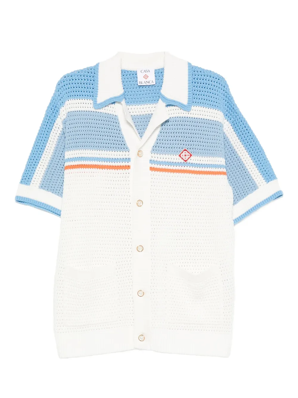 Casablanca stripe-detail shirt | Blue | Image 1