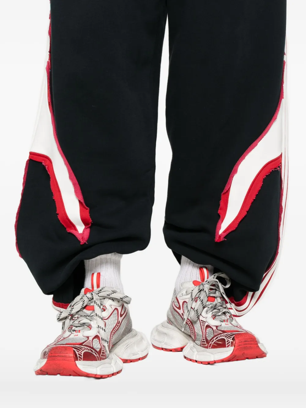 Balenciaga Trainingsbroek met wijde pijpen Zwart
