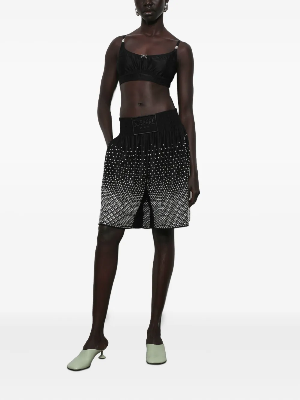 Rabanne bow-embellished tank top Zwart
