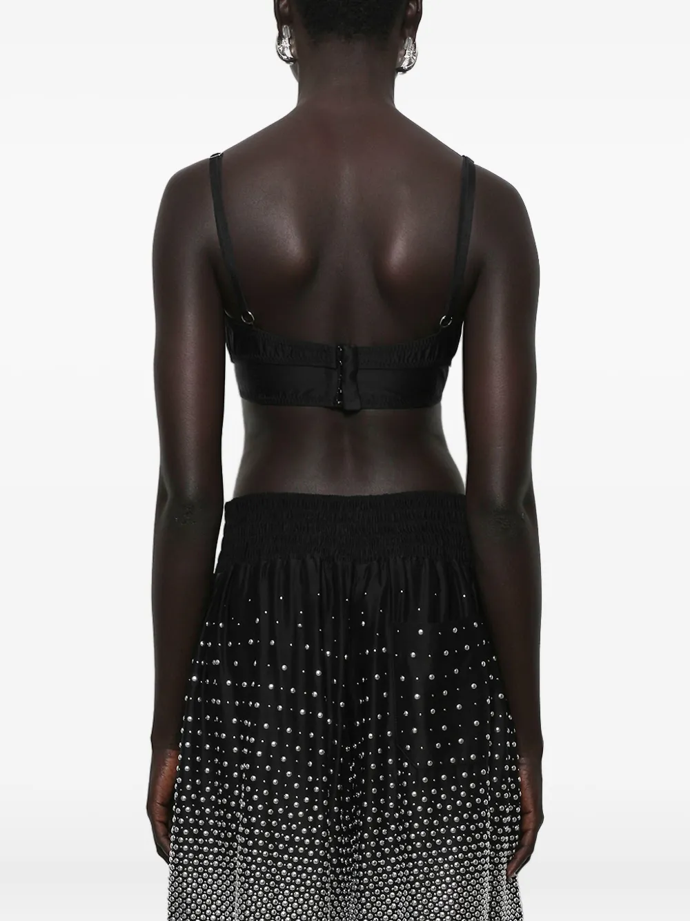 Rabanne bow-embellished tank top Zwart