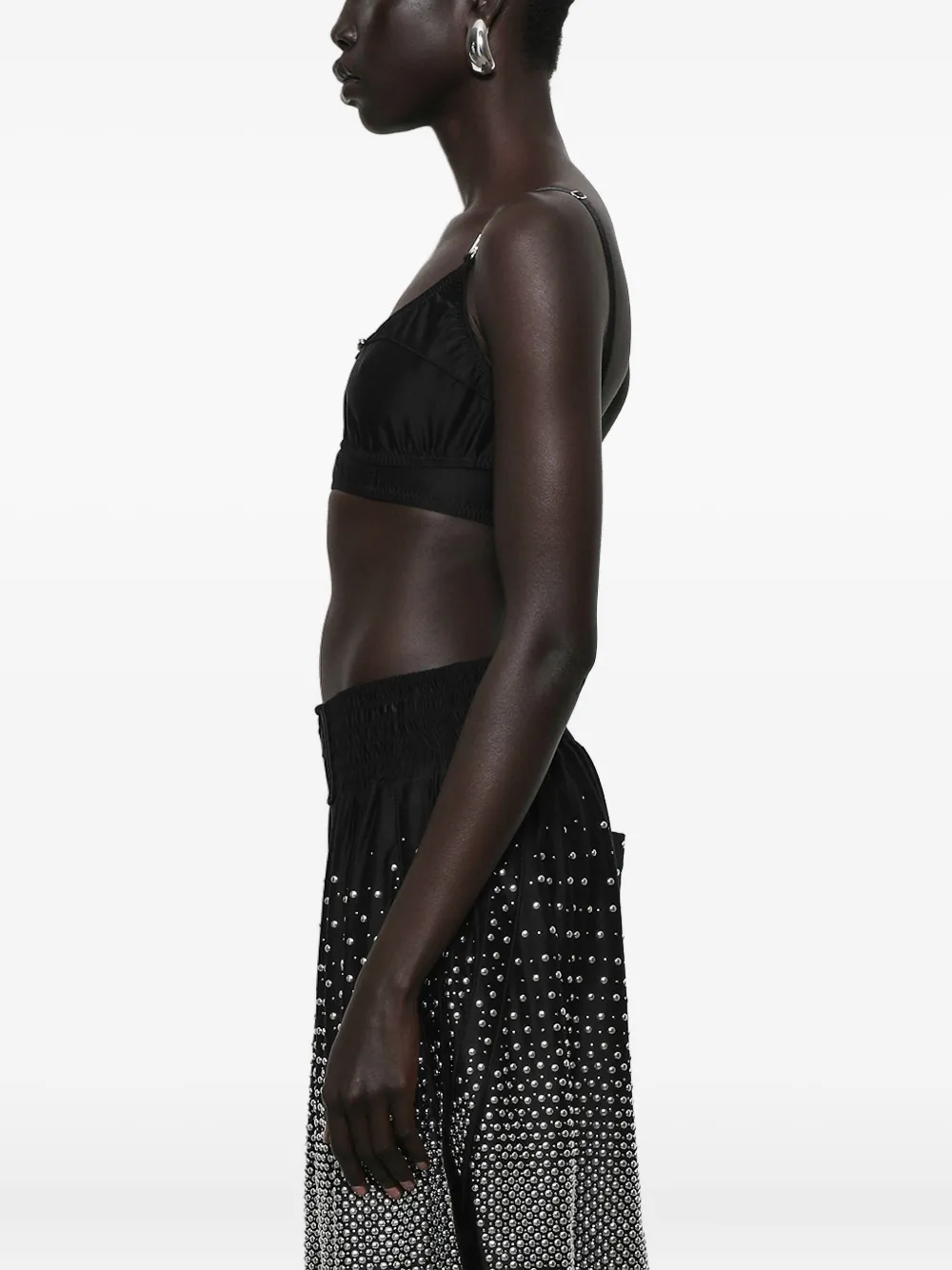 Rabanne bow-embellished tank top Zwart