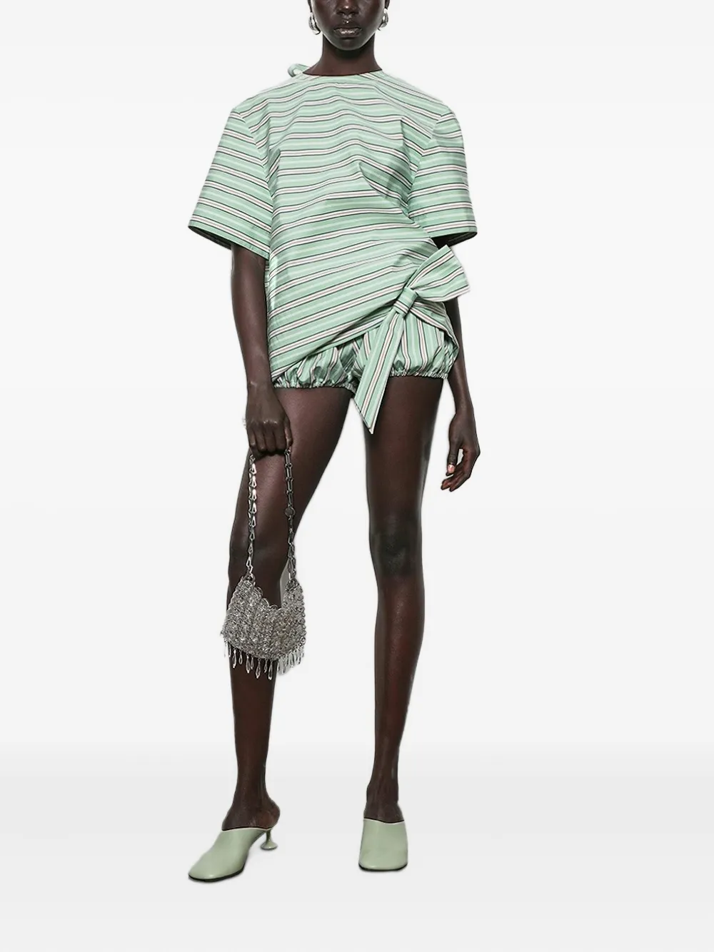 Rabanne striped blouse - Groen