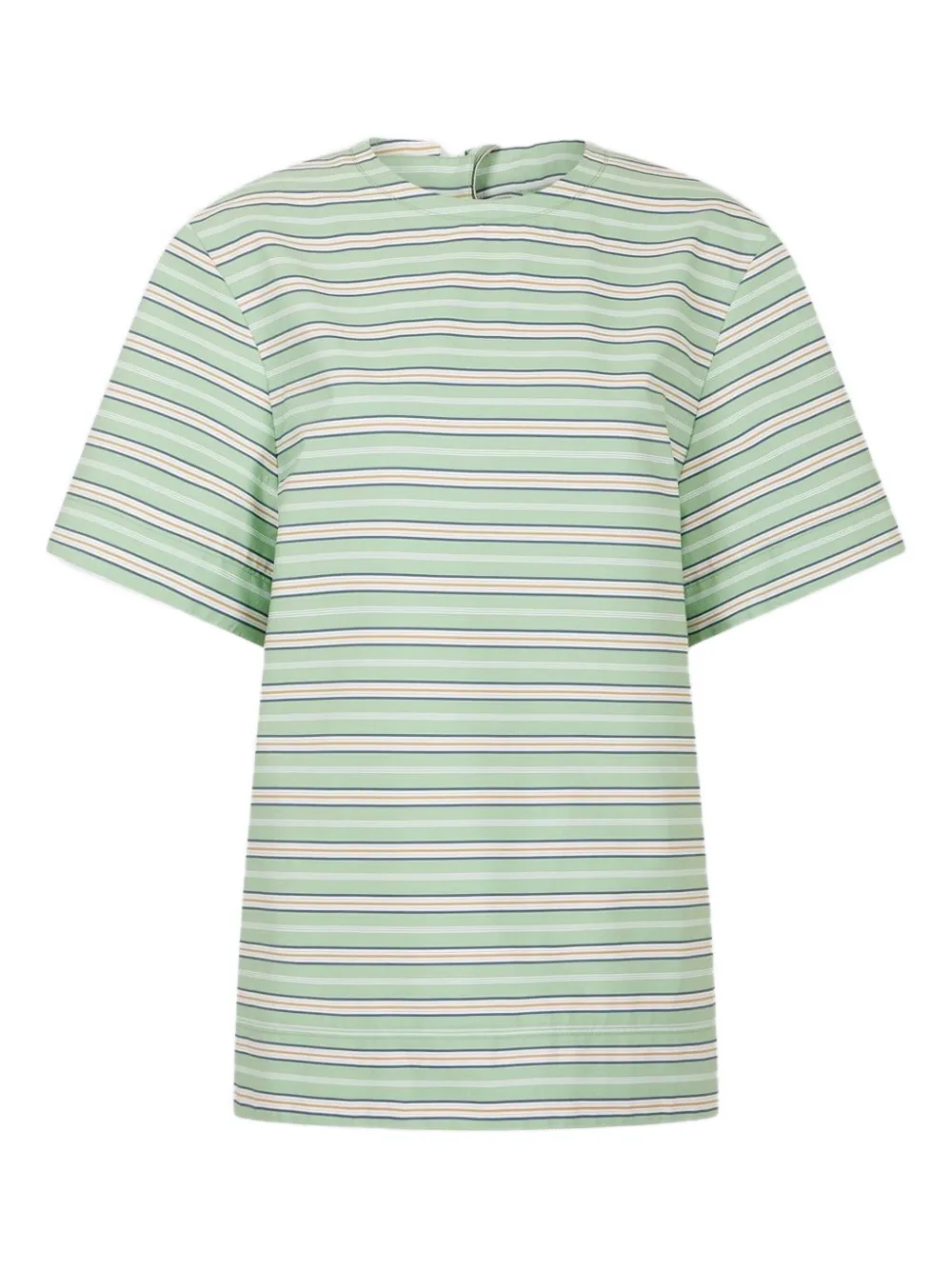 Rabanne Patterned Cotton Top In Green