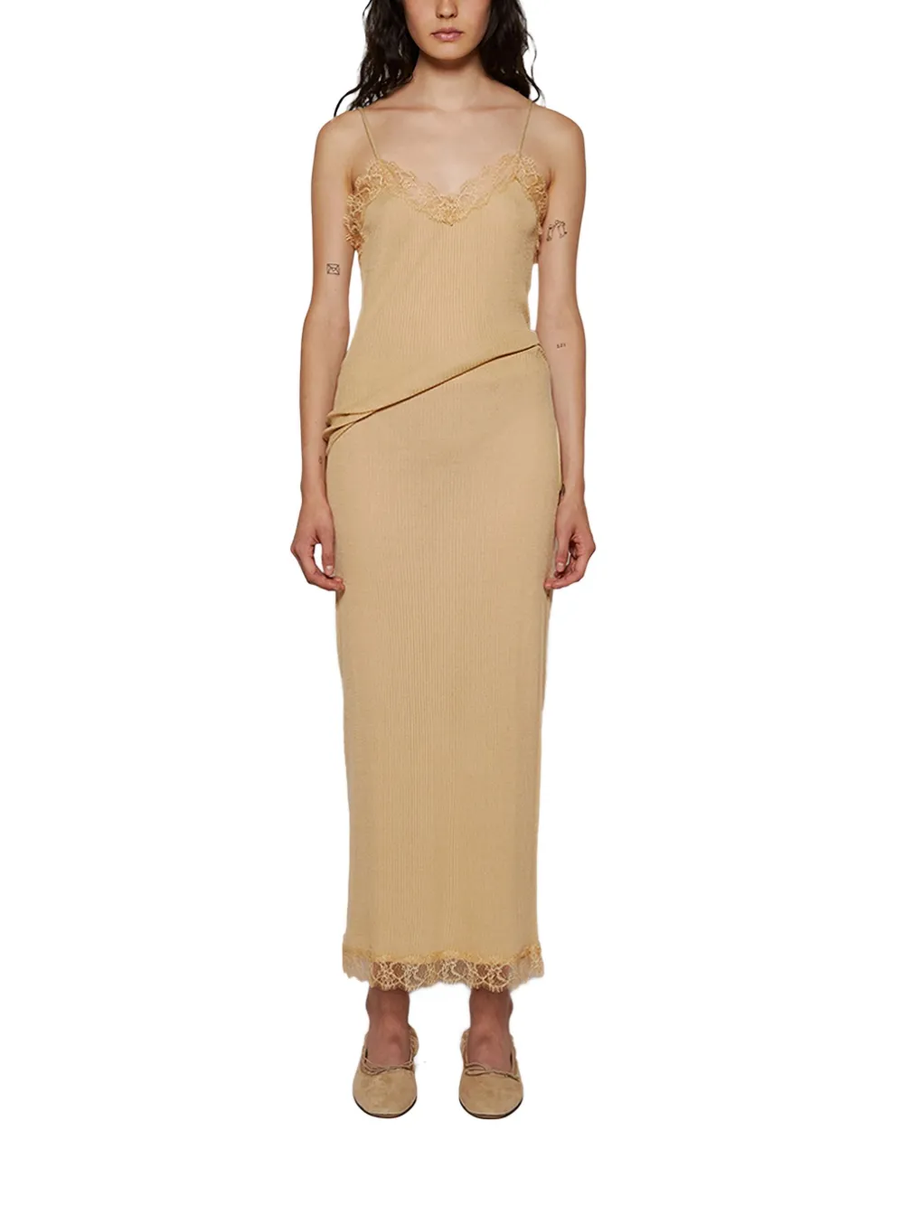 The Row Indira midi skirt - Beige