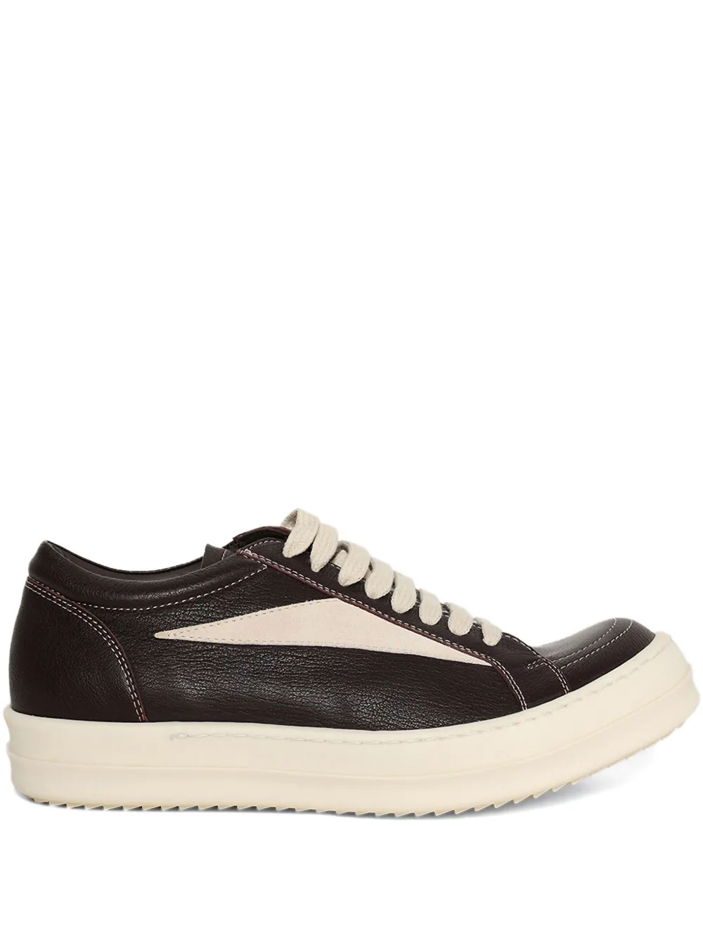 Rick Owens lace-up leather sneakers Black