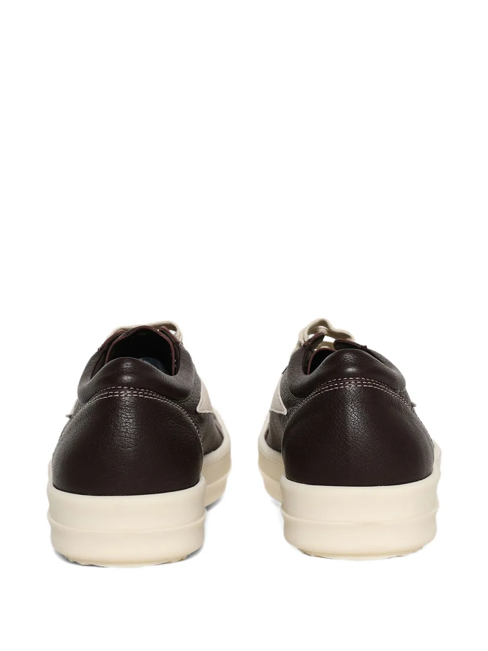 Rick Owens lace-up leather sneakers Black