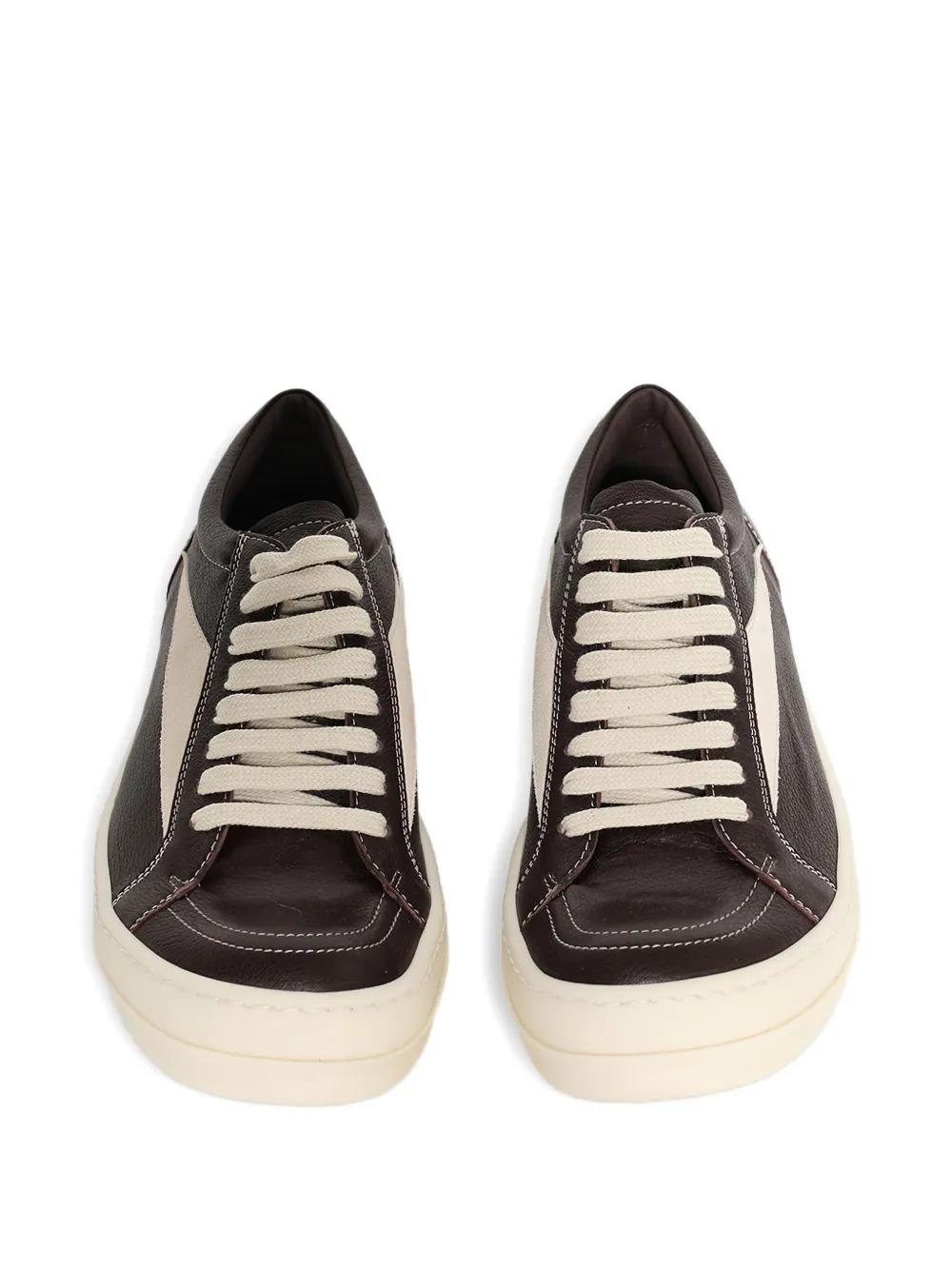 Rick Owens lace-up leather sneakers Black
