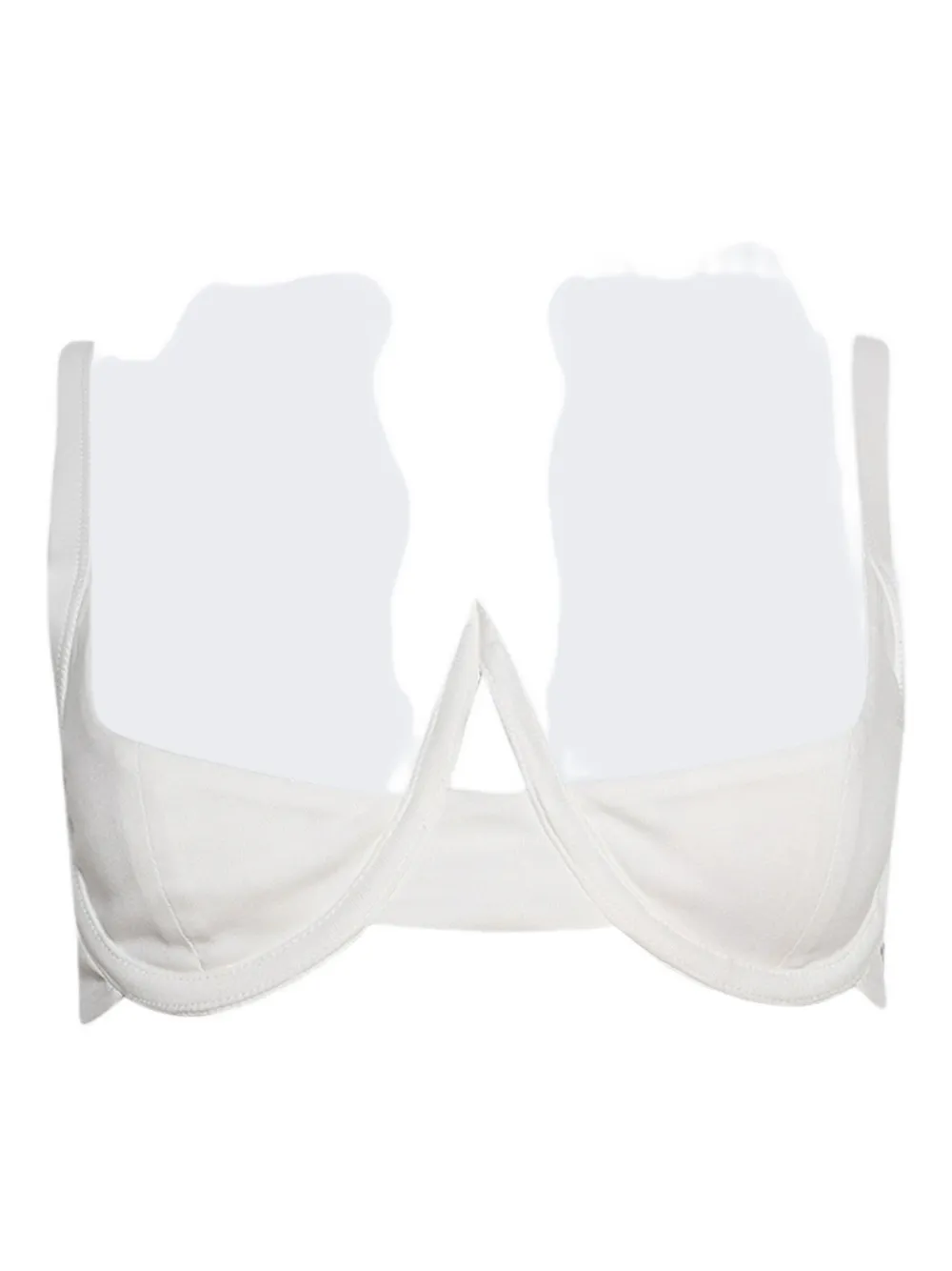 Natasha Zinko plunge-neckline bra - Bianco