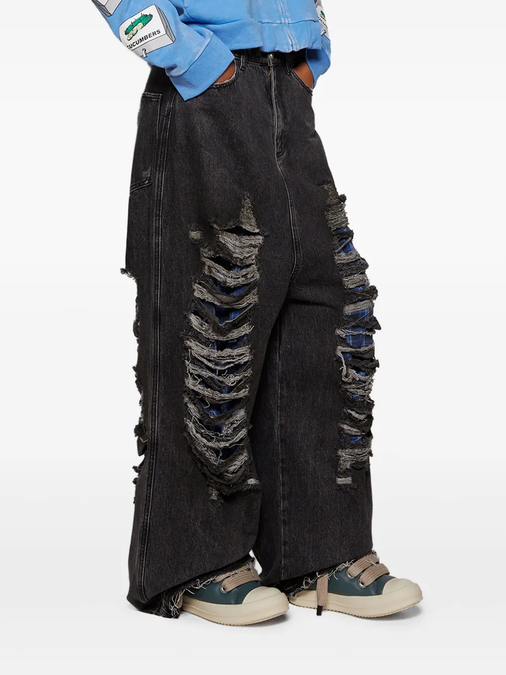 Rick Owens Leren sneakers Blauw