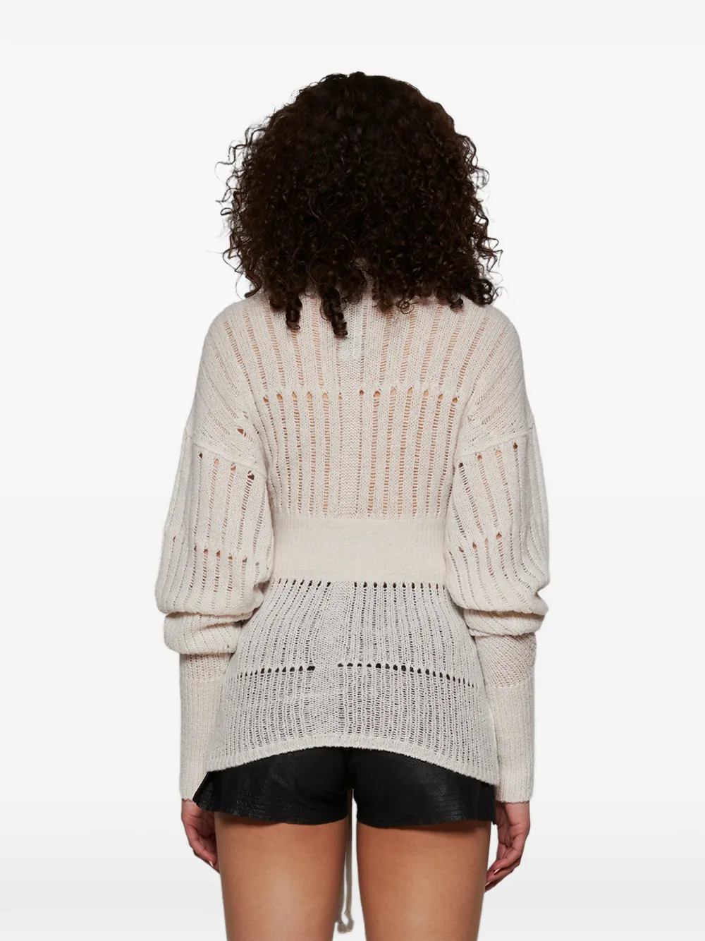 Rick Owens Dafne Openwork Sweater In Neutral