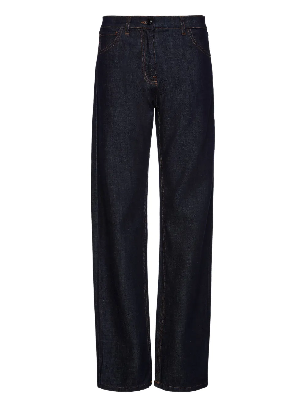 Magda Butrym logo-patch jeans - Blu