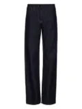 Magda Butrym logo-patch jeans - Blue