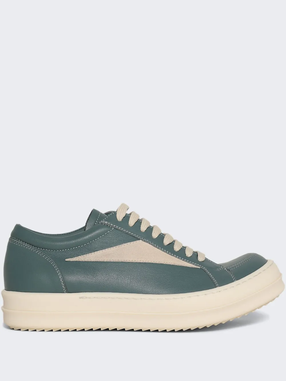 Rick Owens leather panel trainers Green