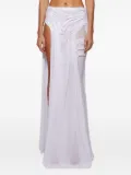 Di Petsa Wetlook draped skirt - White