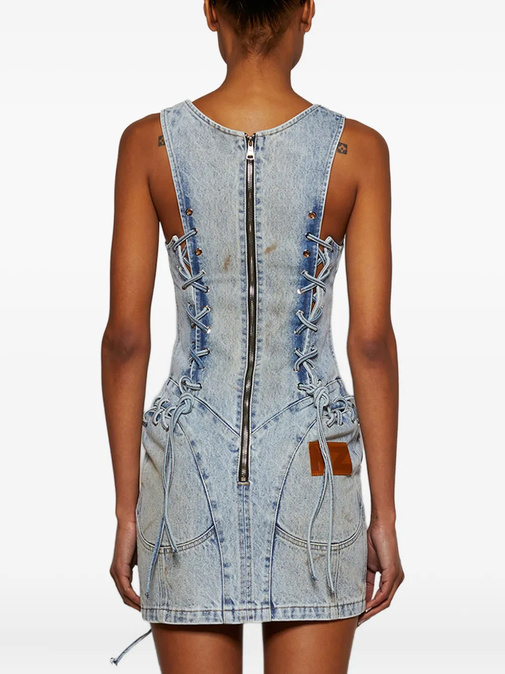 Natasha Zinko denim mini dress Blauw