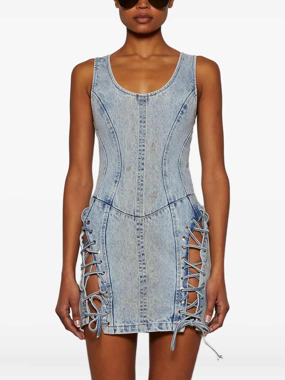 Natasha Zinko denim mini dress Blauw