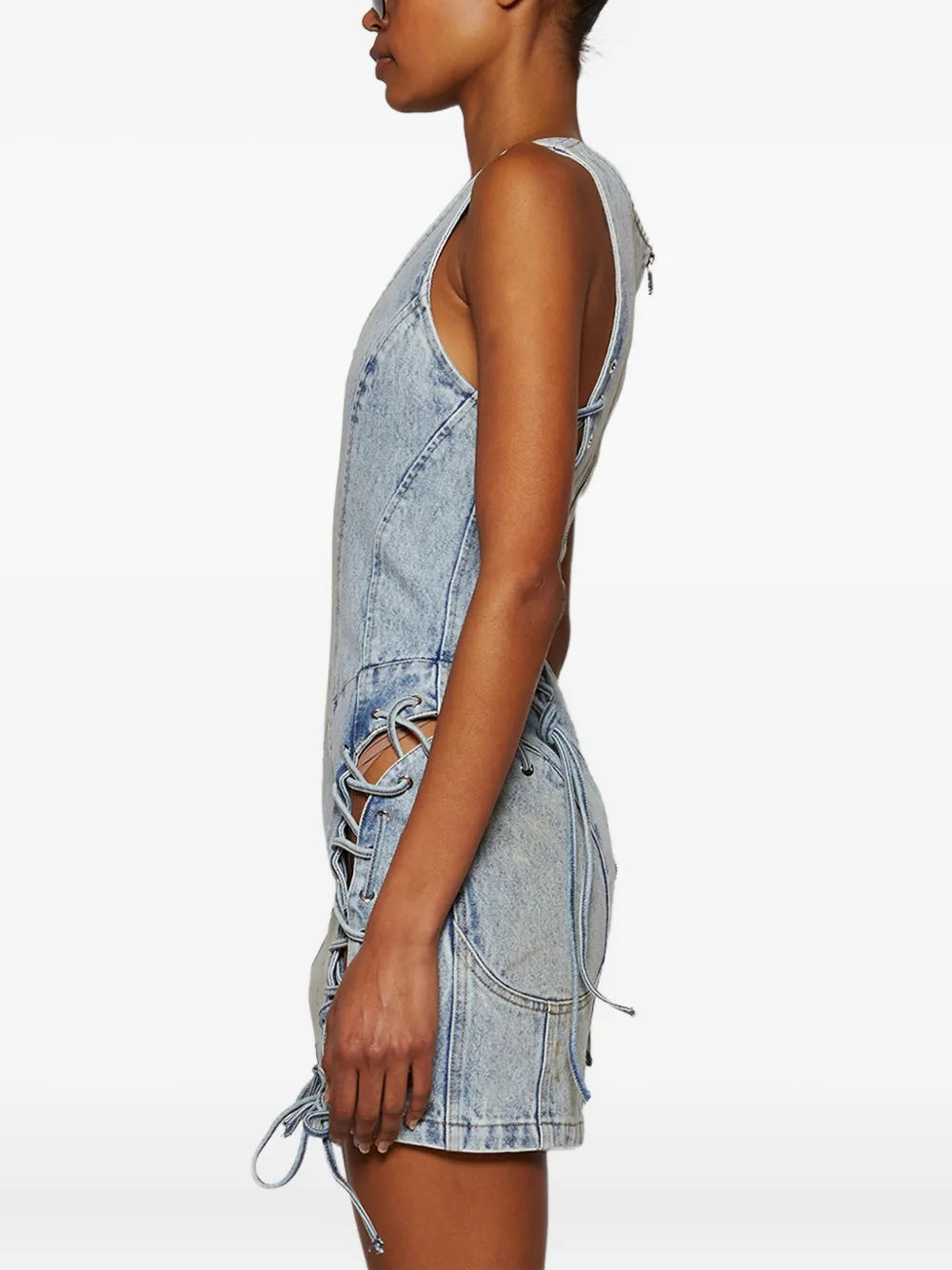 Natasha Zinko denim mini dress Blauw