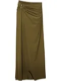 Christopher Esber Ruched Orbit Split skirt - Brown