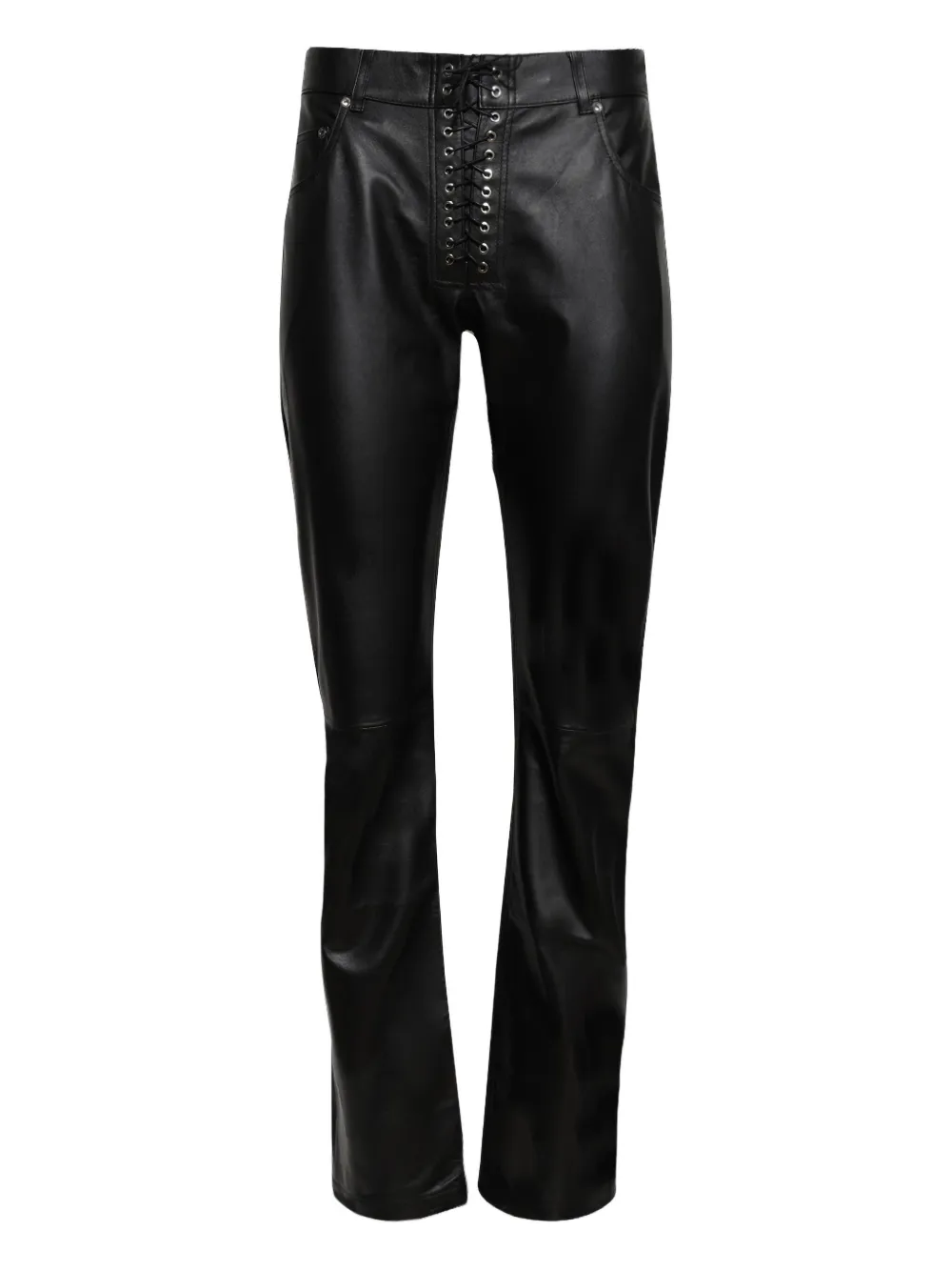 Ludovic de Saint Sernin Steve leather trousers Zwart