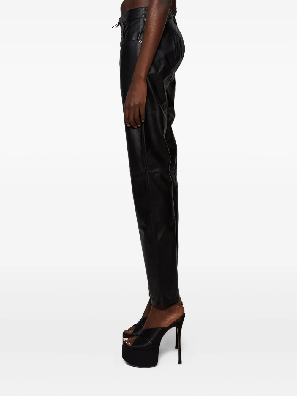 Ludovic de Saint Sernin Steve leather trousers Zwart