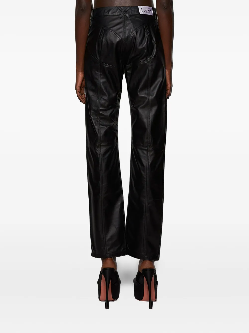 Ludovic de Saint Sernin Steve leather trousers Zwart