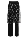 Christopher Esber floral-lace trousers - Black