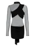 The New Arrivals Ilkyaz Ozel open-back mesh mini dress - Black
