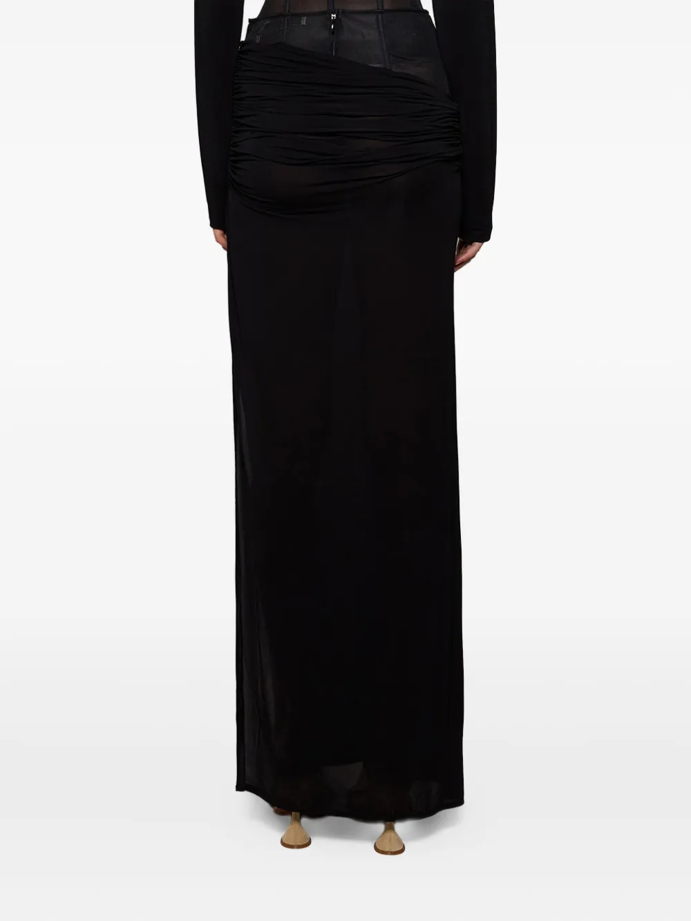 Christopher Esber corset draped skirt Zwart