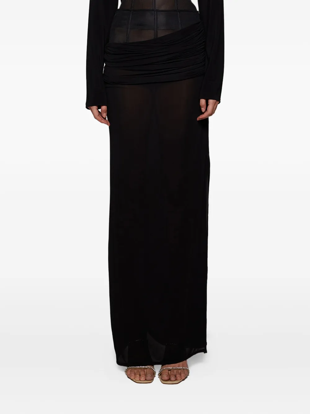 Christopher Esber corset draped skirt Zwart