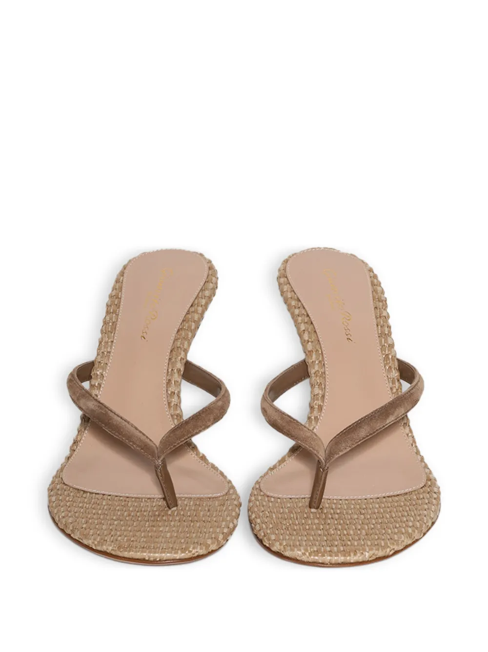 Gianvito Rossi 80mm suede heeled sandals Brown