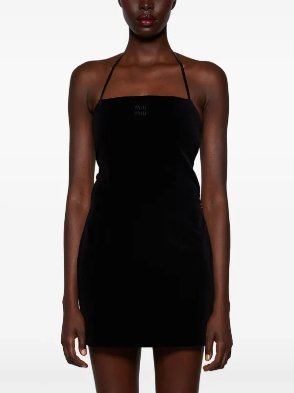 ワンピース Miu Miu Black Stretch Velvet Mini Dress Velvet mini dress Miu Miu Black size 38 IT in Velvet - 28815027
