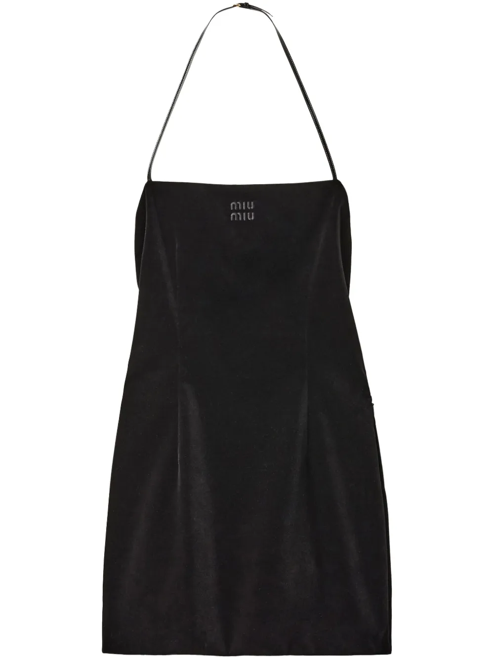 Miu Miu Minikleid aus Samt | Schwarz | Image 1