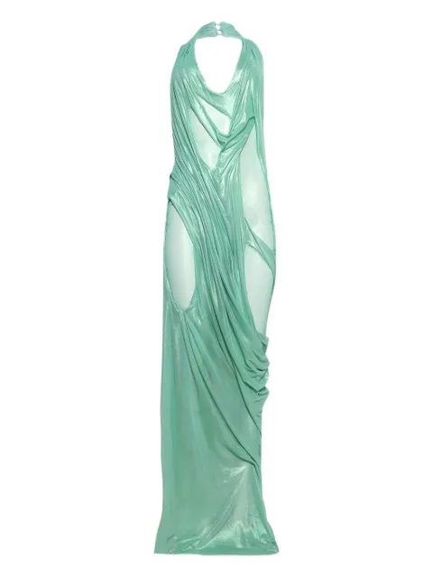 Di Petsa Siren Wetlook halter-neck dress