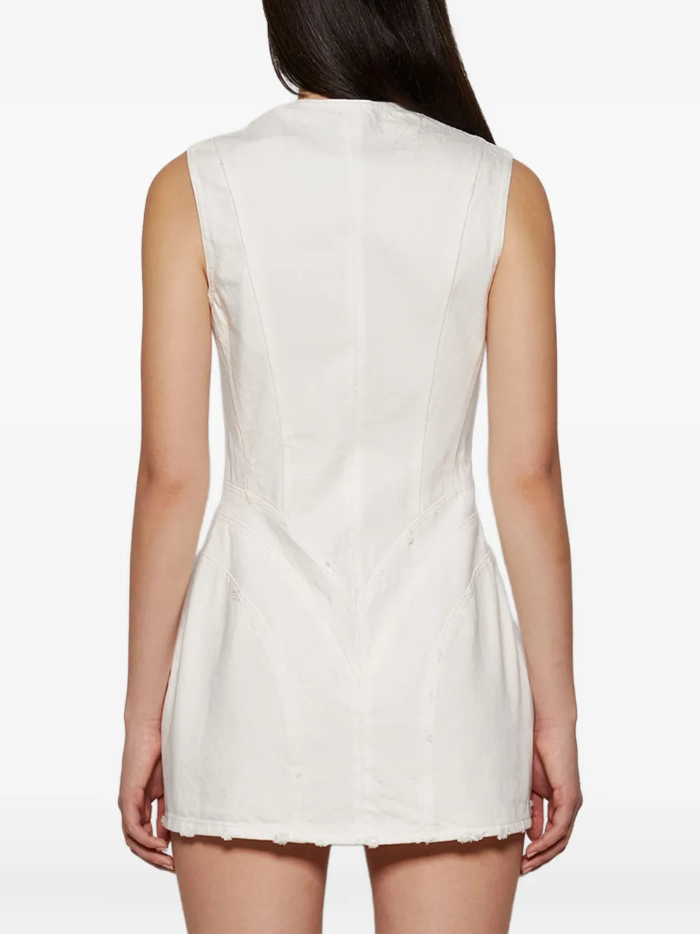 Natasha Zinko Perfect Body zip-front corset mini dress Wit