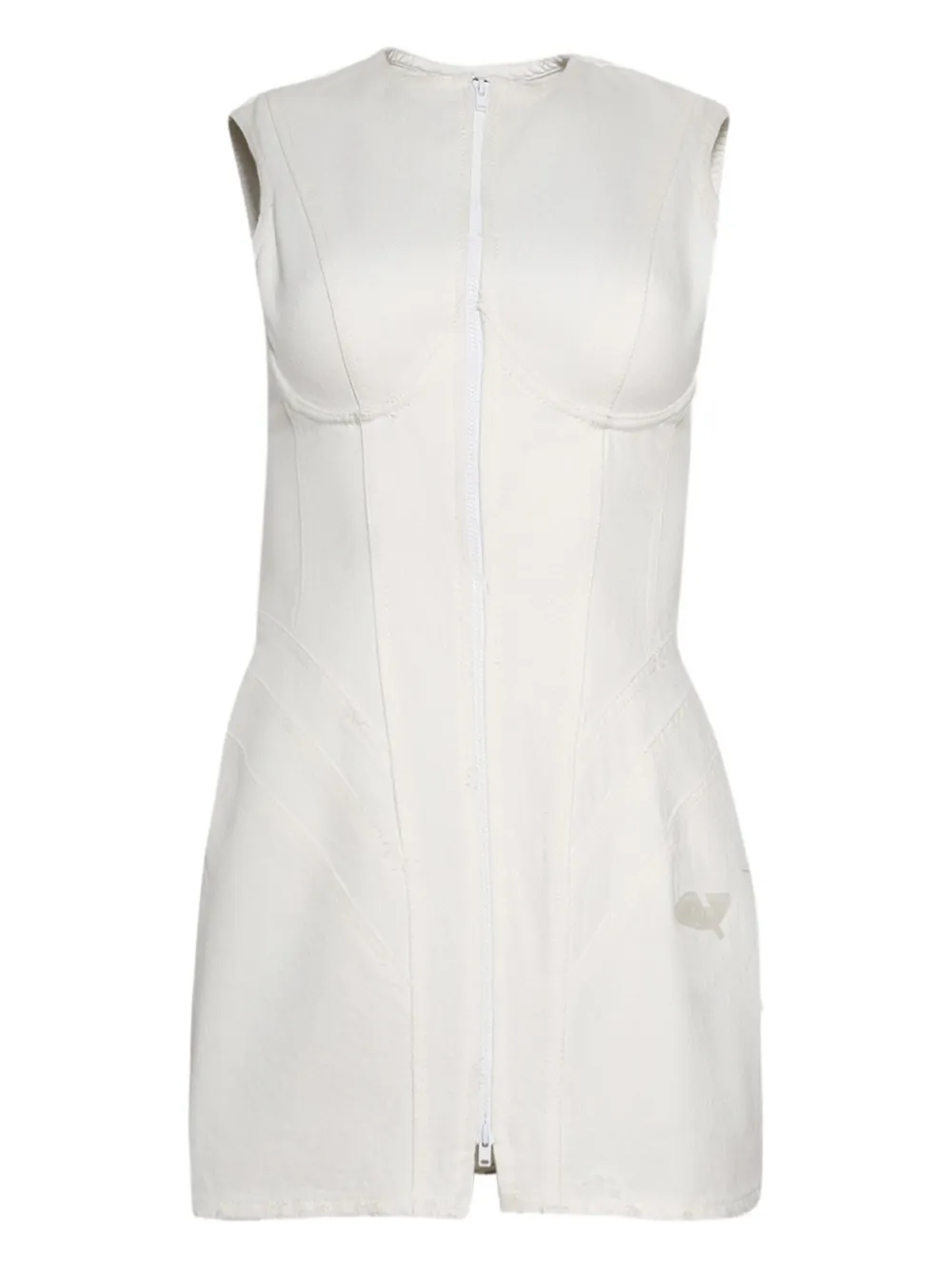 Natasha Zinko Perfect Body zip-front corset mini dress Wit