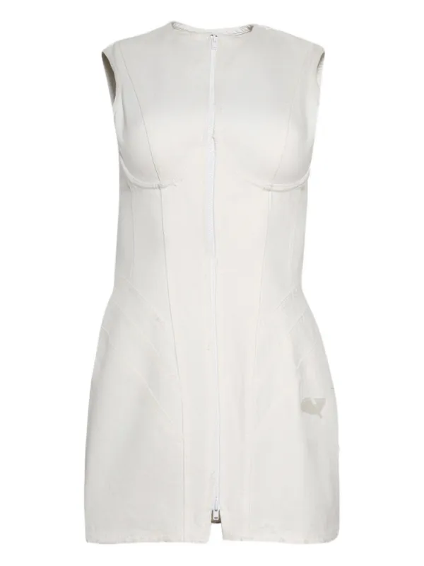 zip front corset dress By Anthropologie Zip-Front Corset Dress
