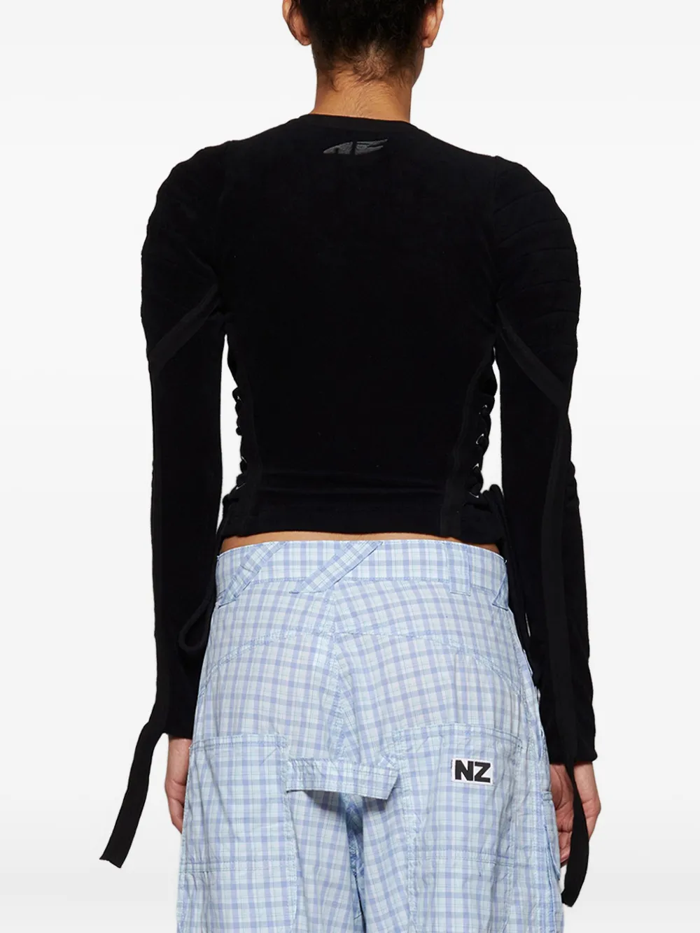 Natasha Zinko towelling muscle top Zwart