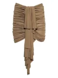 Christopher Esber ruched mini skirt - Neutrals