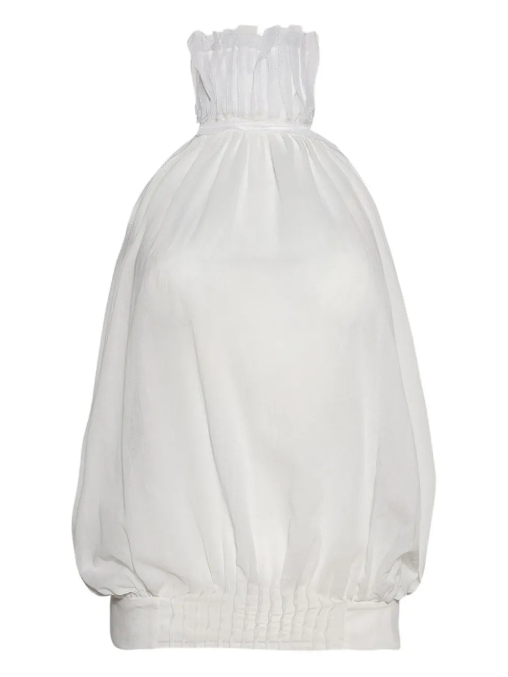 pintucked halterneck top