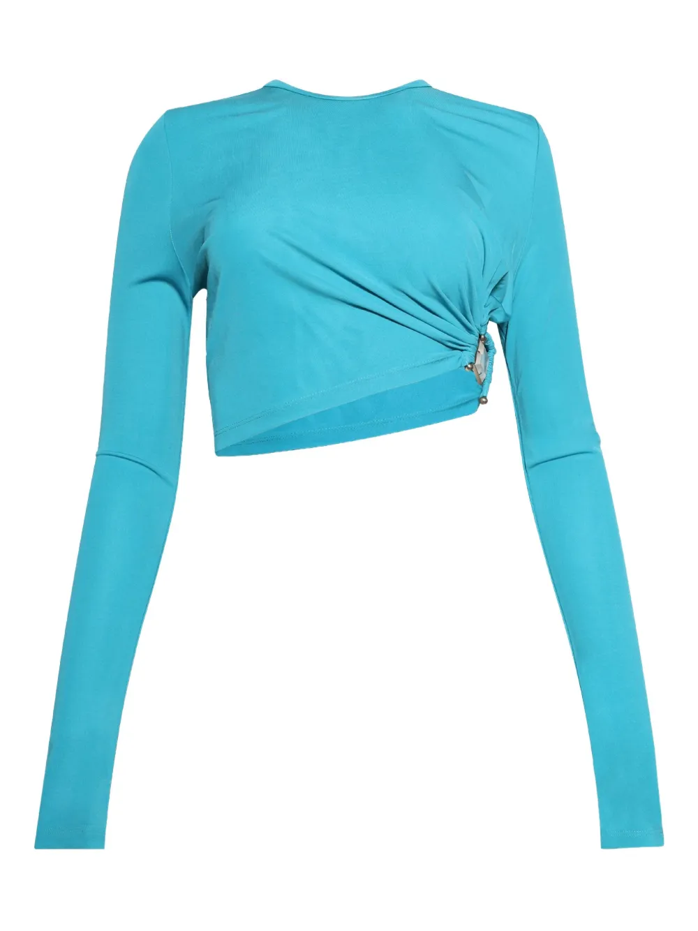 Christopher Esber Bezel Quartz twist-detail long-sleeve top Blauw