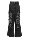 Natasha Zinko distressed-effect jeans - Black
