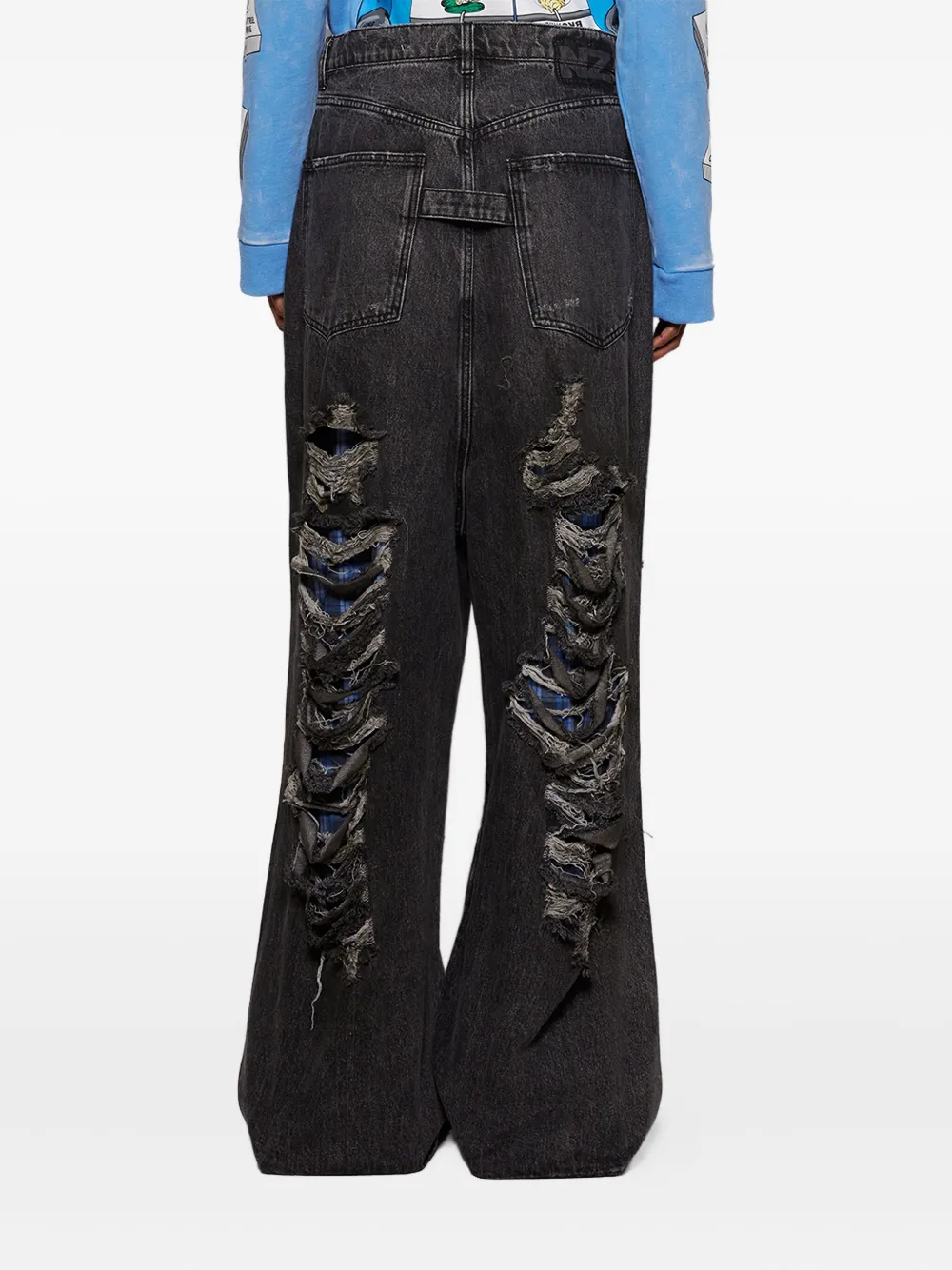 Shop Natasha Zinko Distressed-effect Jeans In Black