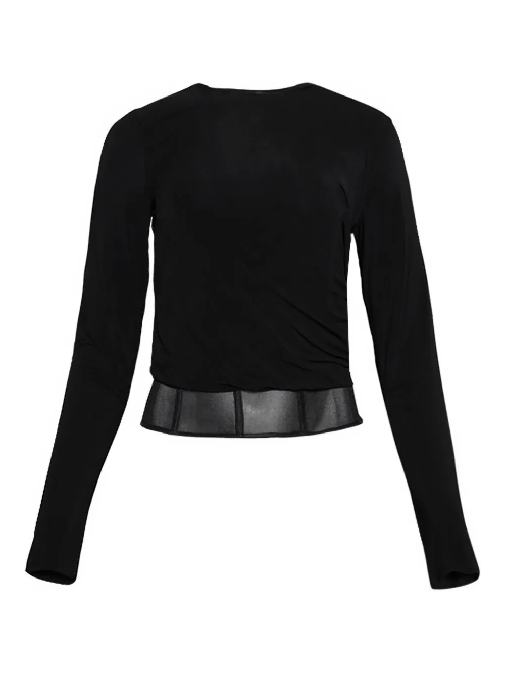 Christopher Esber Coiled jersey corseted long-sleeve T-shirt Zwart