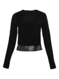 Christopher Esber Coiled jersey corseted long-sleeve T-shirt - Black