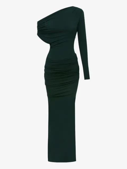 Alex Perry robe longue asymétrique à design drapé