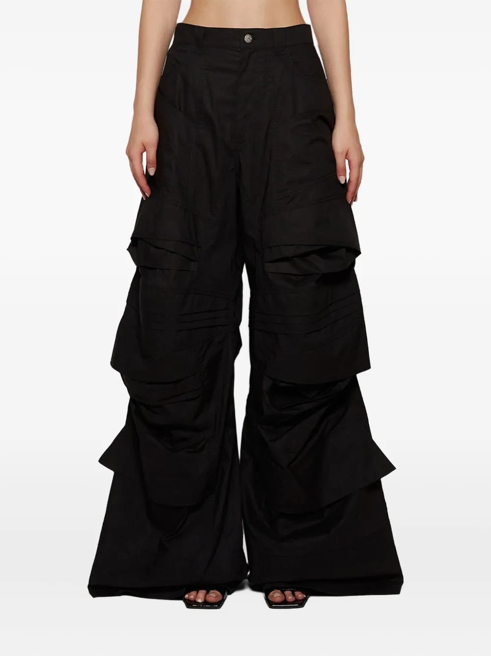 Natasha Zinko Spacesuit layered-pocket trousers Zwart
