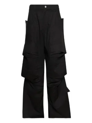 MM6 Maison Margiela ストレート カーゴパンツ | ブラック | FARFETCH JP
