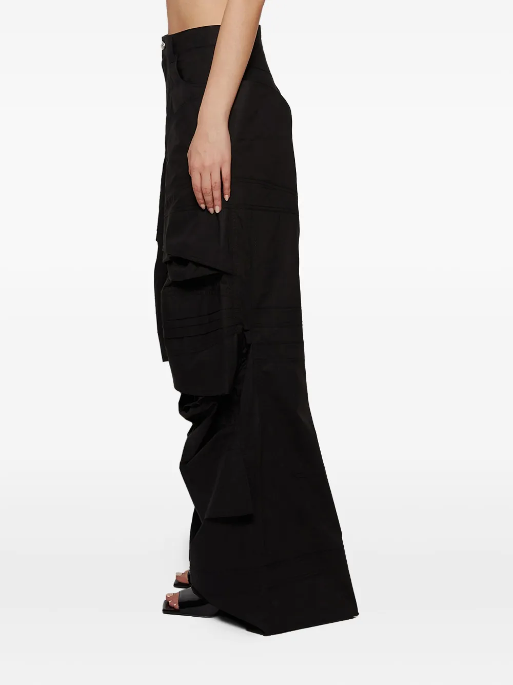 Natasha Zinko Spacesuit layered-pocket trousers Zwart