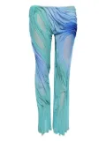 Di Petsa Wetlook gradient trousers - Blue